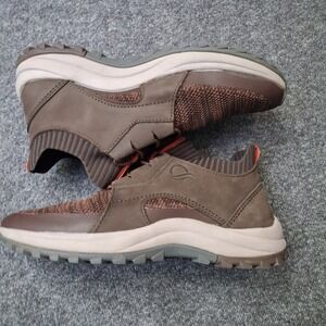 Strole Eastridge S869W Womens 8 Brown Leather Knit Walking Shoes SoftStride Sole